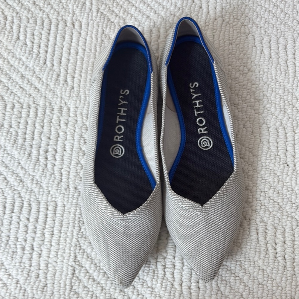 Rothys point shoes in flax Birds Eye size 9.5